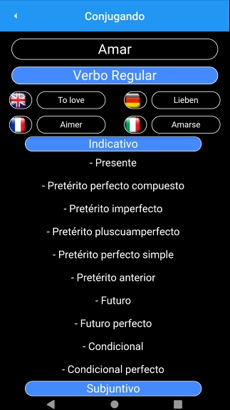APP para conjugar los verbos en español